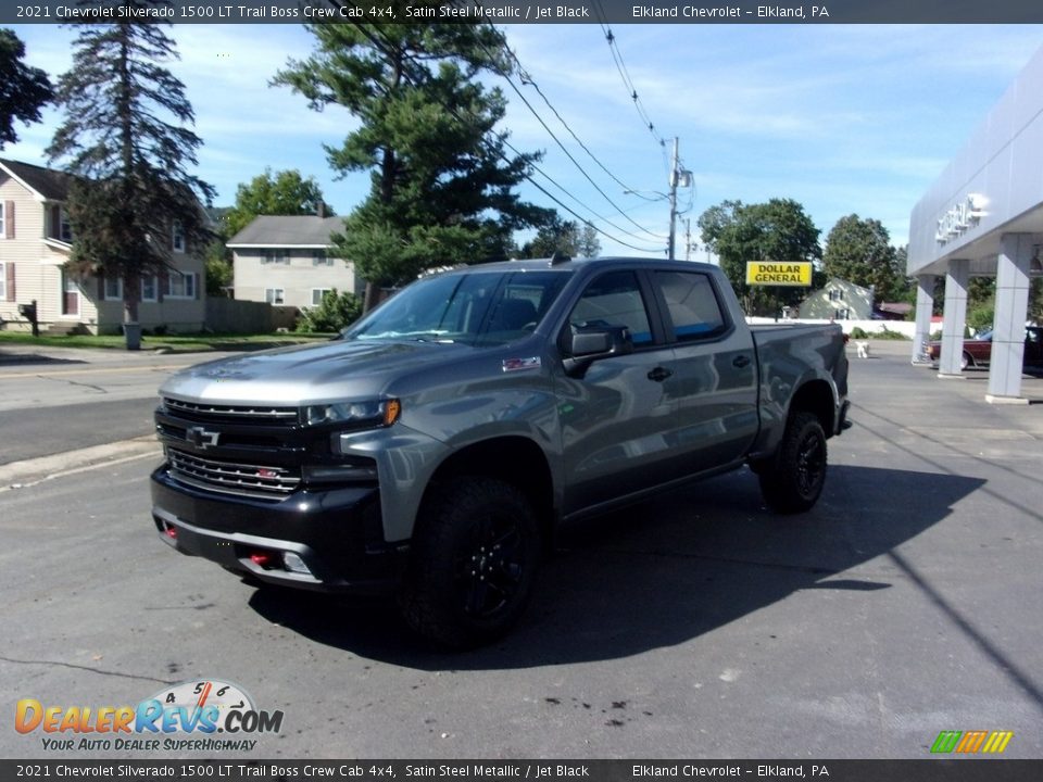 2021 Chevrolet Silverado 1500 LT Trail Boss Crew Cab 4x4 Satin Steel Metallic / Jet Black Photo #8