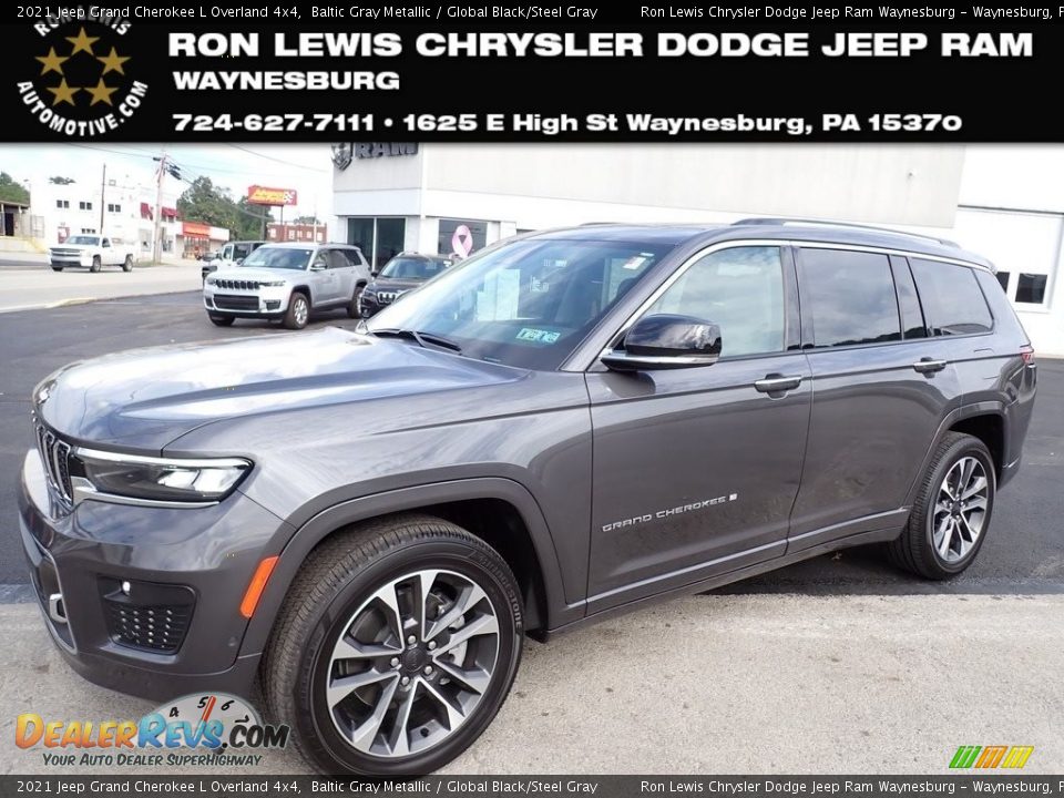 2021 Jeep Grand Cherokee L Overland 4x4 Baltic Gray Metallic / Global Black/Steel Gray Photo #1