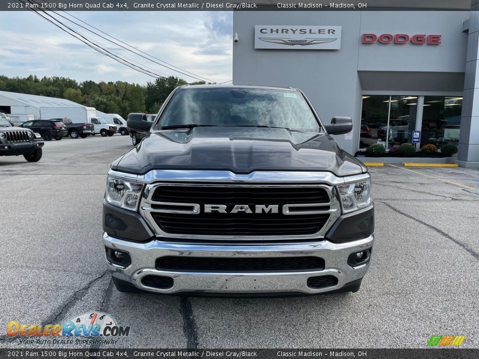 2021 Ram 1500 Big Horn Quad Cab 4x4 Granite Crystal Metallic / Diesel Gray/Black Photo #7