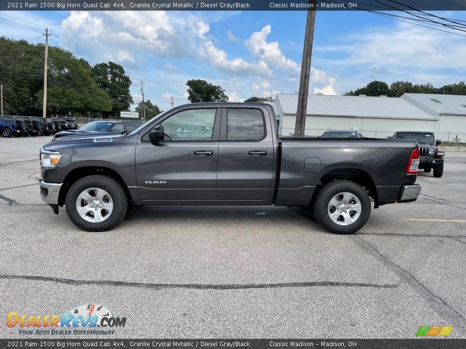 2021 Ram 1500 Big Horn Quad Cab 4x4 Granite Crystal Metallic / Diesel Gray/Black Photo #8