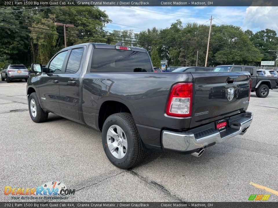2021 Ram 1500 Big Horn Quad Cab 4x4 Granite Crystal Metallic / Diesel Gray/Black Photo #9
