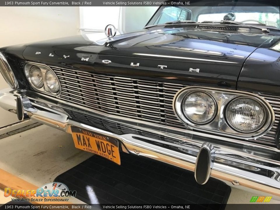 1963 Plymouth Sport Fury Convertible Black / Red Photo #9