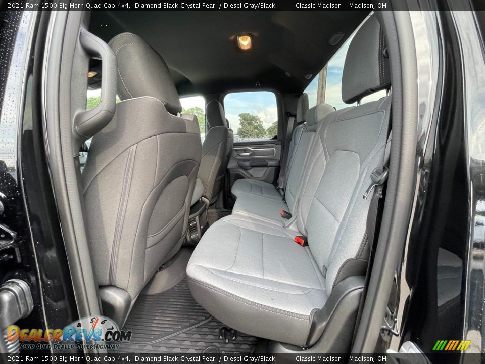 2021 Ram 1500 Big Horn Quad Cab 4x4 Diamond Black Crystal Pearl / Diesel Gray/Black Photo #3