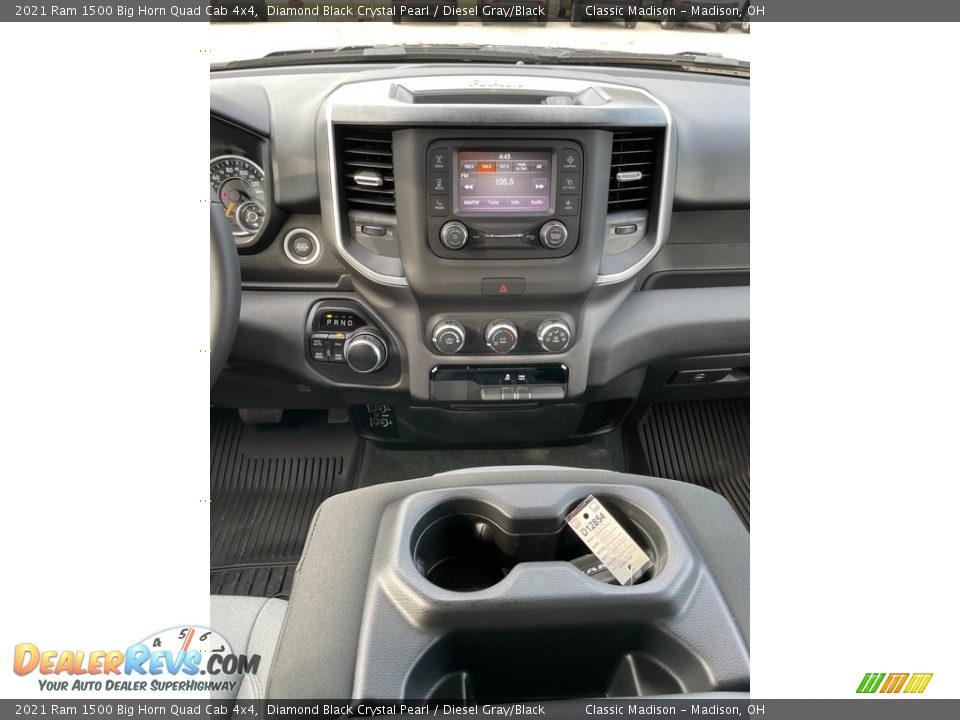 2021 Ram 1500 Big Horn Quad Cab 4x4 Diamond Black Crystal Pearl / Diesel Gray/Black Photo #6