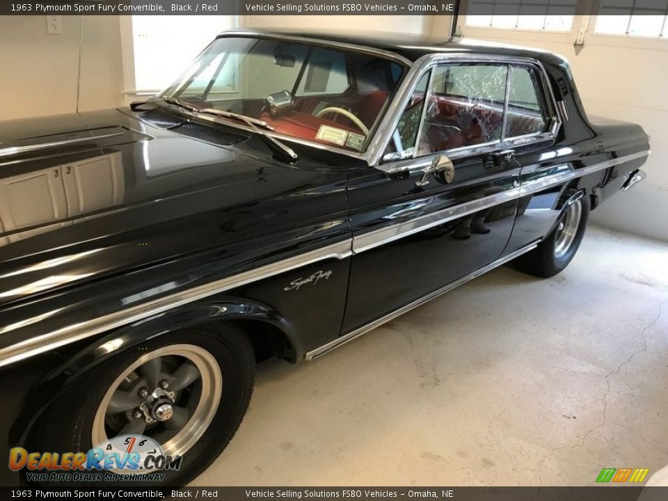 1963 Plymouth Sport Fury Convertible Black / Red Photo #14