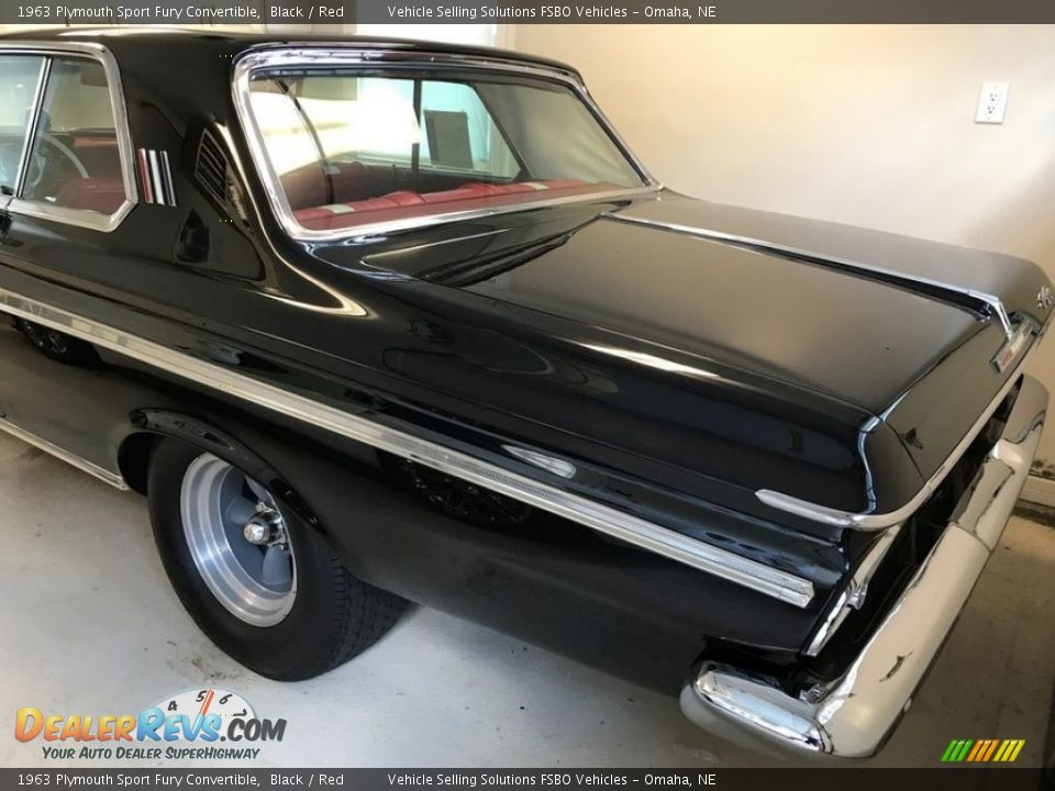 1963 Plymouth Sport Fury Convertible Black / Red Photo #15
