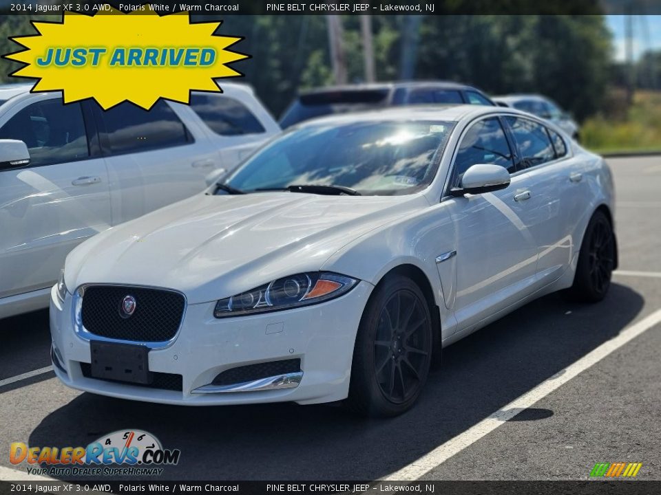 2014 Jaguar XF 3.0 AWD Polaris White / Warm Charcoal Photo #1