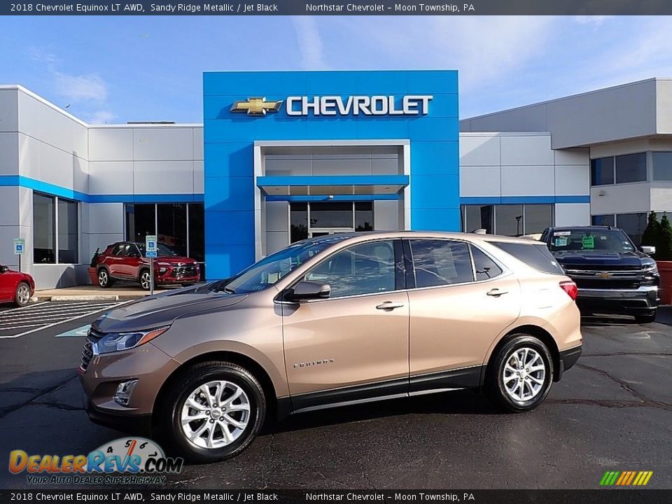 2018 Chevrolet Equinox LT AWD Sandy Ridge Metallic / Jet Black Photo #1