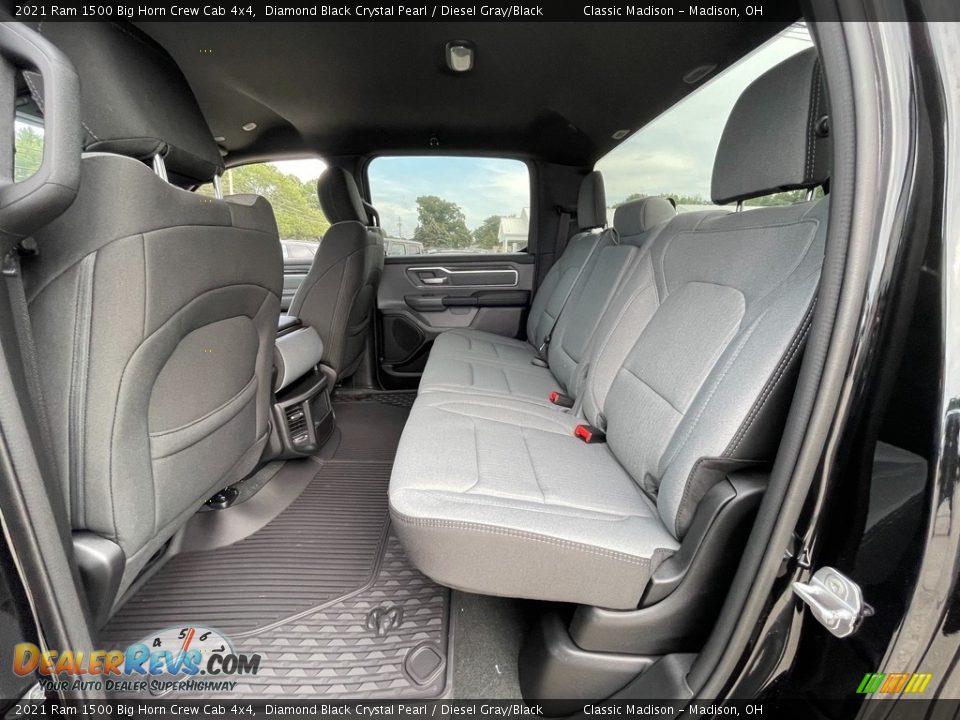 2021 Ram 1500 Big Horn Crew Cab 4x4 Diamond Black Crystal Pearl / Diesel Gray/Black Photo #3