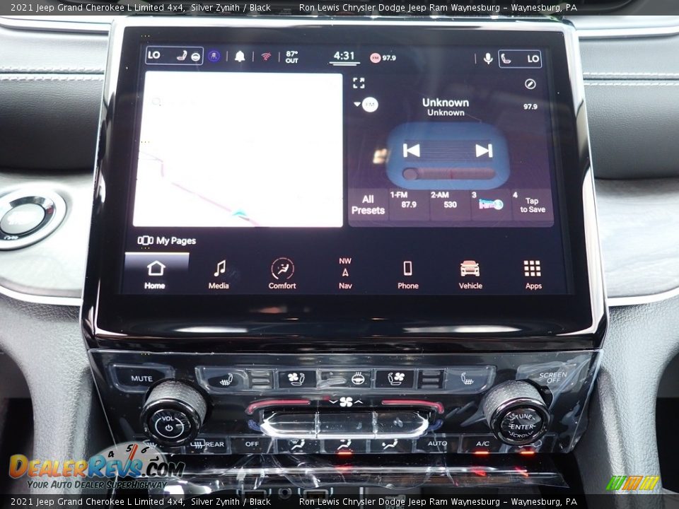 2021 Jeep Grand Cherokee L Limited 4x4 Silver Zynith / Black Photo #20