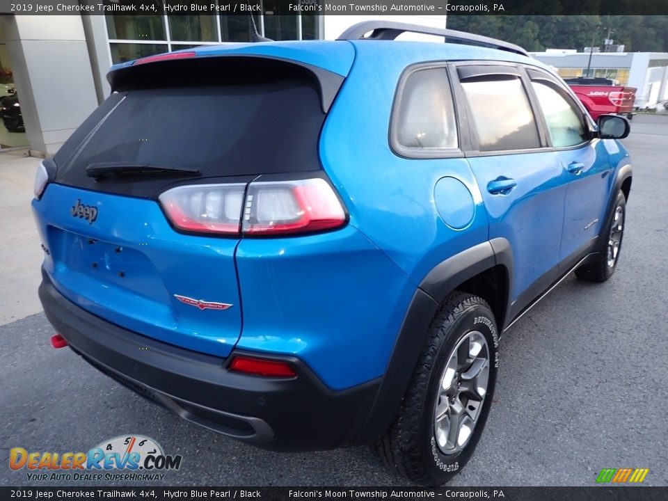 2019 Jeep Cherokee Trailhawk 4x4 Hydro Blue Pearl / Black Photo #2