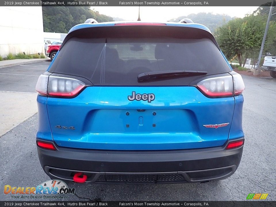 2019 Jeep Cherokee Trailhawk 4x4 Hydro Blue Pearl / Black Photo #3
