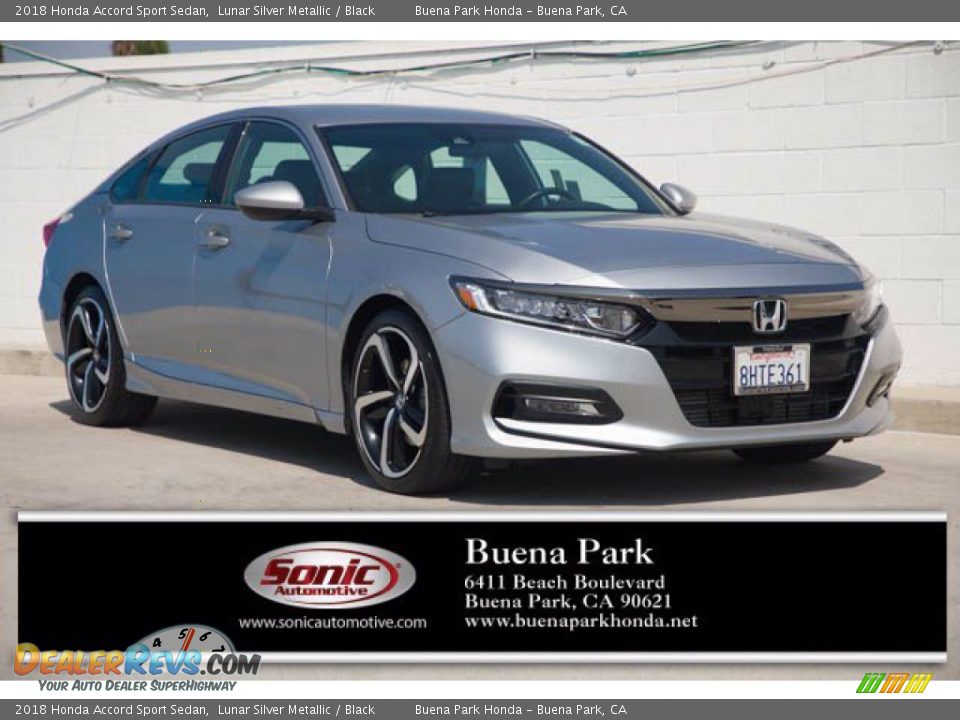 2018 Honda Accord Sport Sedan Lunar Silver Metallic / Black Photo #1