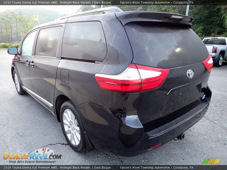 2016 Toyota Sienna XLE Premium AWD Midnight Black Metallic / Dark Bisque Photo #5