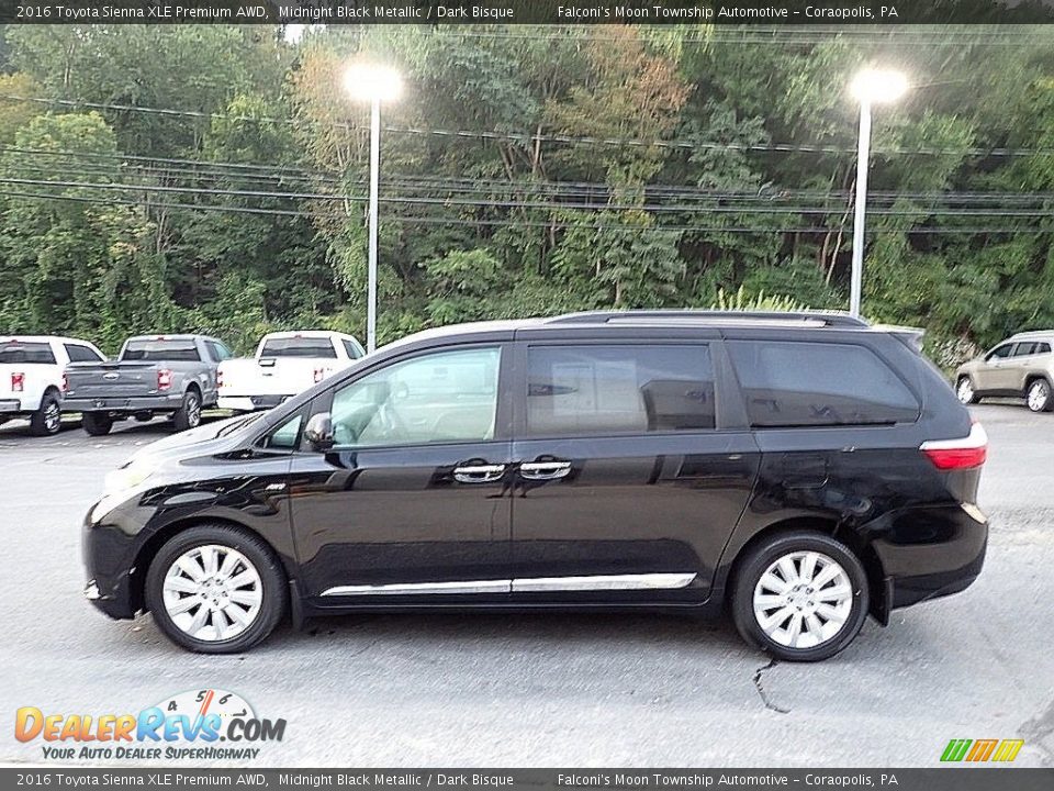 2016 Toyota Sienna XLE Premium AWD Midnight Black Metallic / Dark Bisque Photo #6