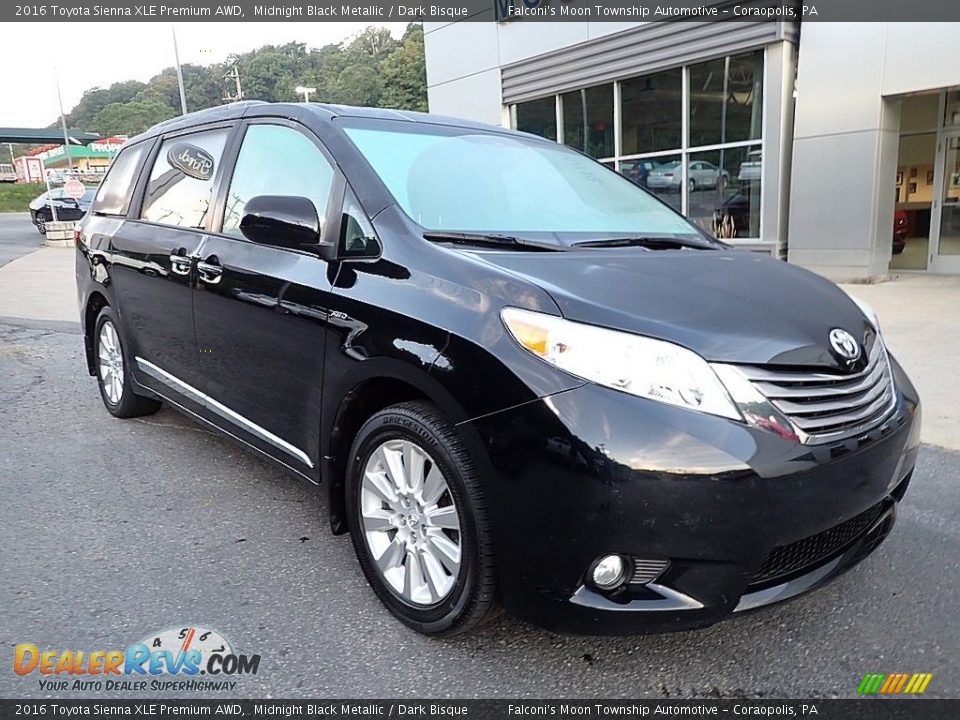 2016 Toyota Sienna XLE Premium AWD Midnight Black Metallic / Dark Bisque Photo #9