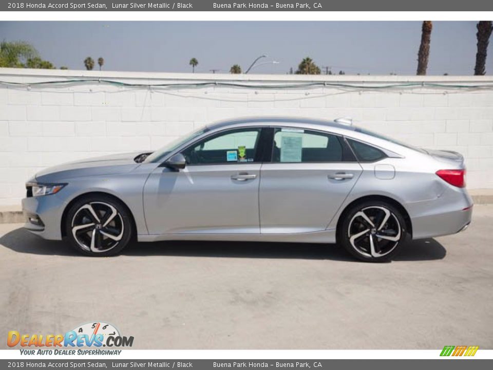 2018 Honda Accord Sport Sedan Lunar Silver Metallic / Black Photo #8