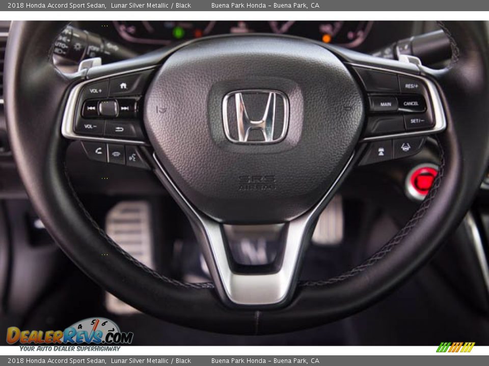 2018 Honda Accord Sport Sedan Lunar Silver Metallic / Black Photo #13