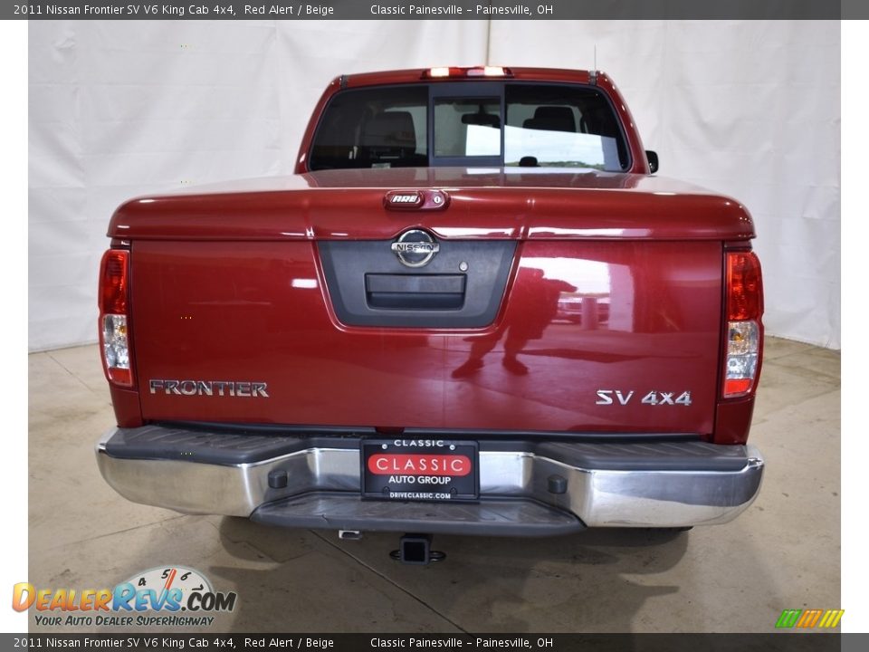 2011 Nissan Frontier SV V6 King Cab 4x4 Red Alert / Beige Photo #3