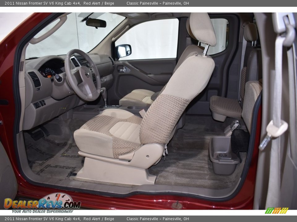 2011 Nissan Frontier SV V6 King Cab 4x4 Red Alert / Beige Photo #7
