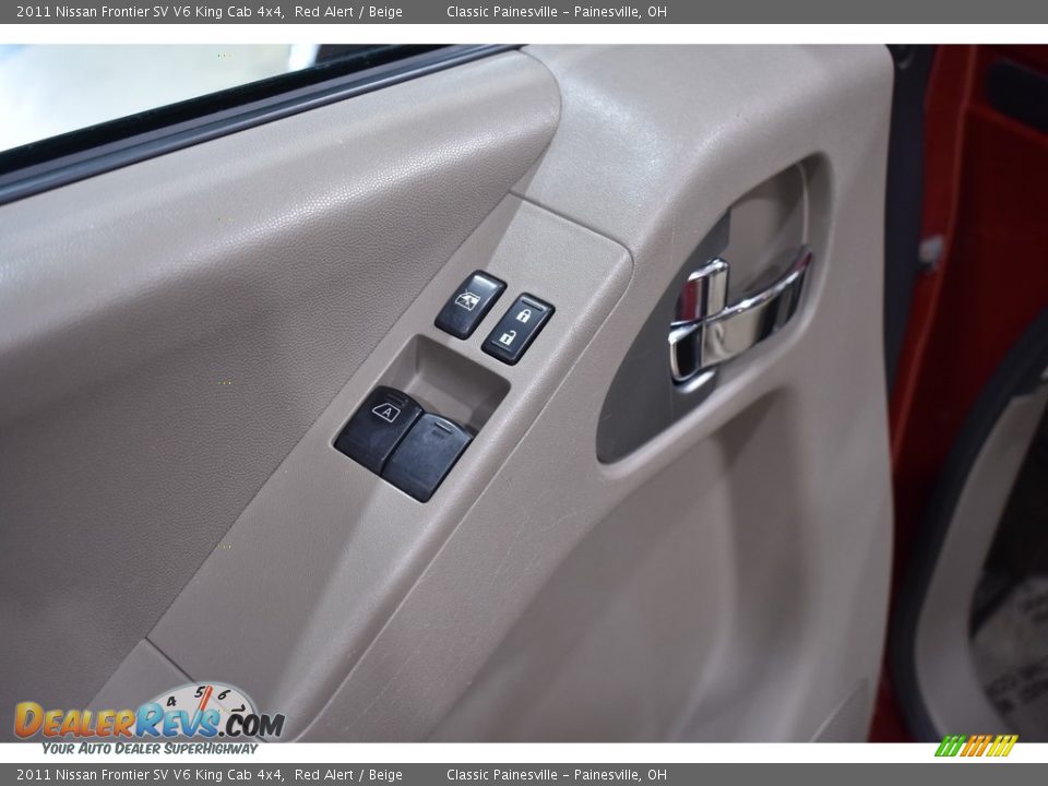 2011 Nissan Frontier SV V6 King Cab 4x4 Red Alert / Beige Photo #10