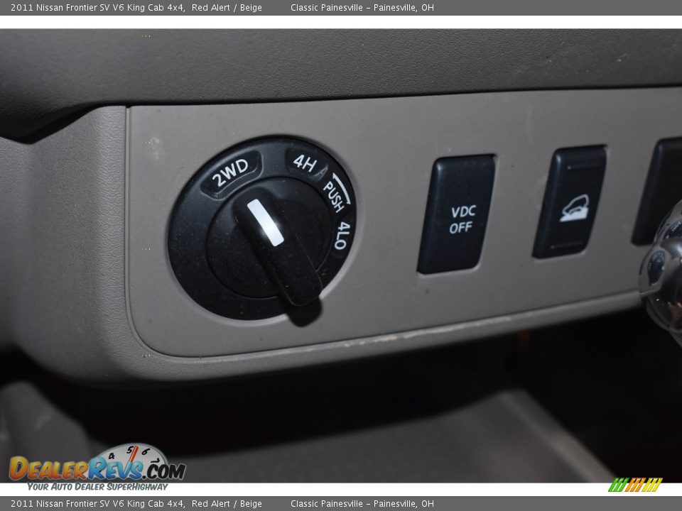 2011 Nissan Frontier SV V6 King Cab 4x4 Red Alert / Beige Photo #12