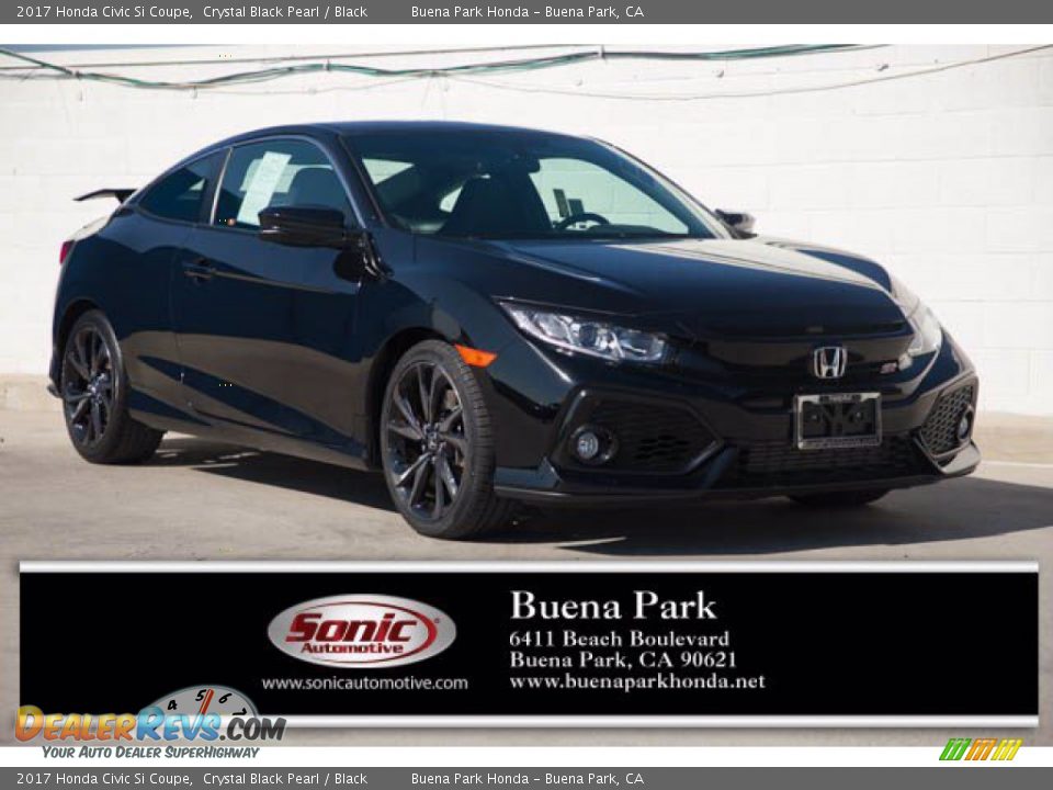 2017 Honda Civic Si Coupe Crystal Black Pearl / Black Photo #1