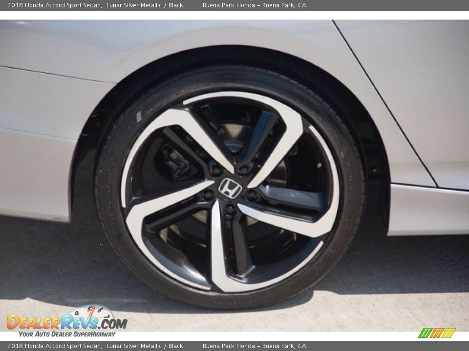 2018 Honda Accord Sport Sedan Lunar Silver Metallic / Black Photo #34