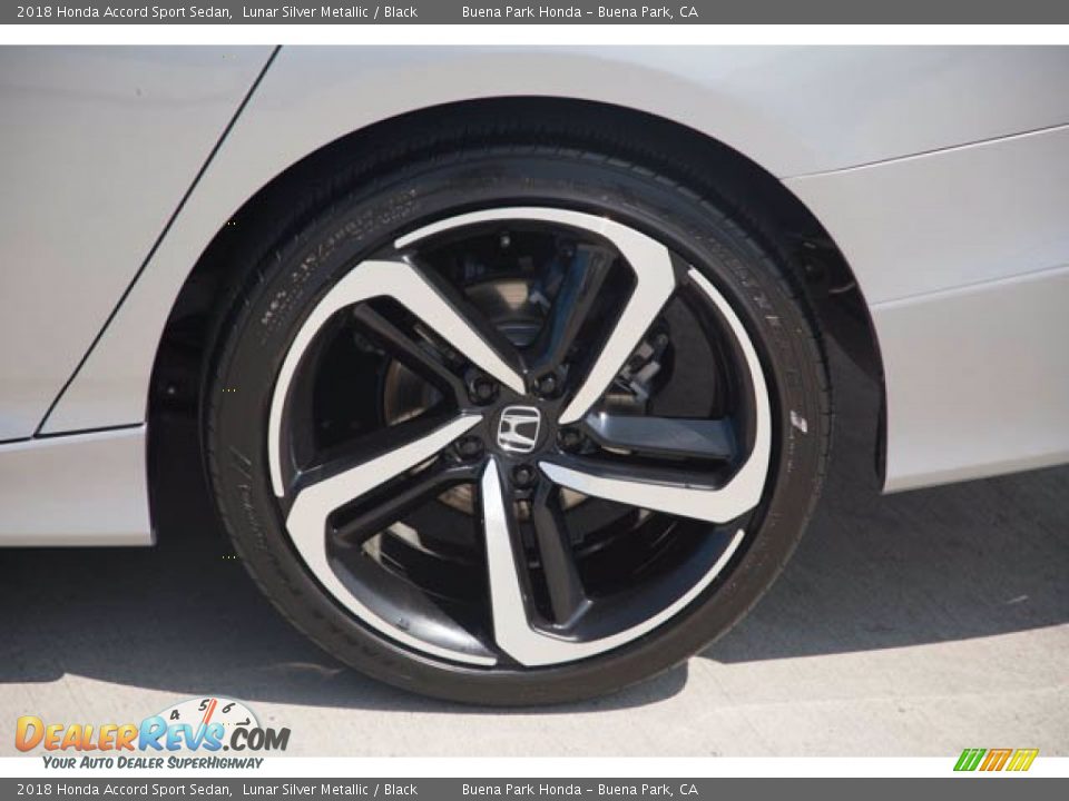 2018 Honda Accord Sport Sedan Lunar Silver Metallic / Black Photo #36
