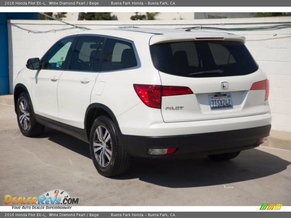 2016 Honda Pilot EX-L White Diamond Pearl / Beige Photo #2