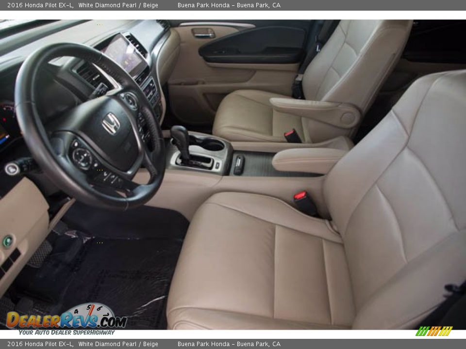 2016 Honda Pilot EX-L White Diamond Pearl / Beige Photo #3