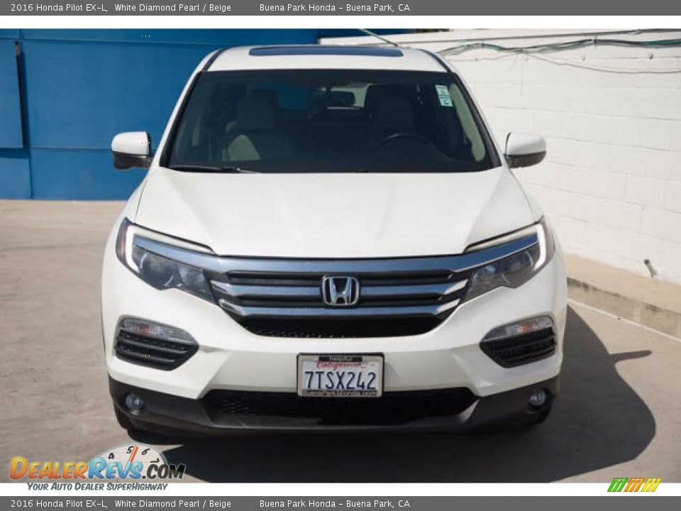 2016 Honda Pilot EX-L White Diamond Pearl / Beige Photo #7