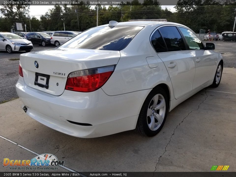 2005 BMW 5 Series 530i Sedan Alpine White / Black Photo #6