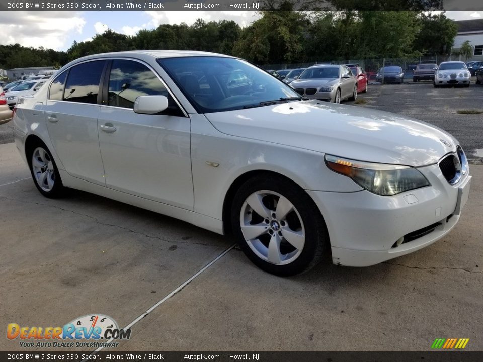 2005 BMW 5 Series 530i Sedan Alpine White / Black Photo #9