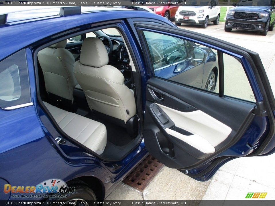 2018 Subaru Impreza 2.0i Limited 5-Door Lapis Blue Metallic / Ivory Photo #19