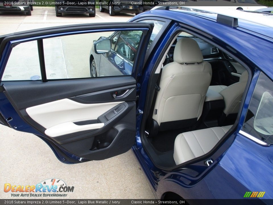 2018 Subaru Impreza 2.0i Limited 5-Door Lapis Blue Metallic / Ivory Photo #22