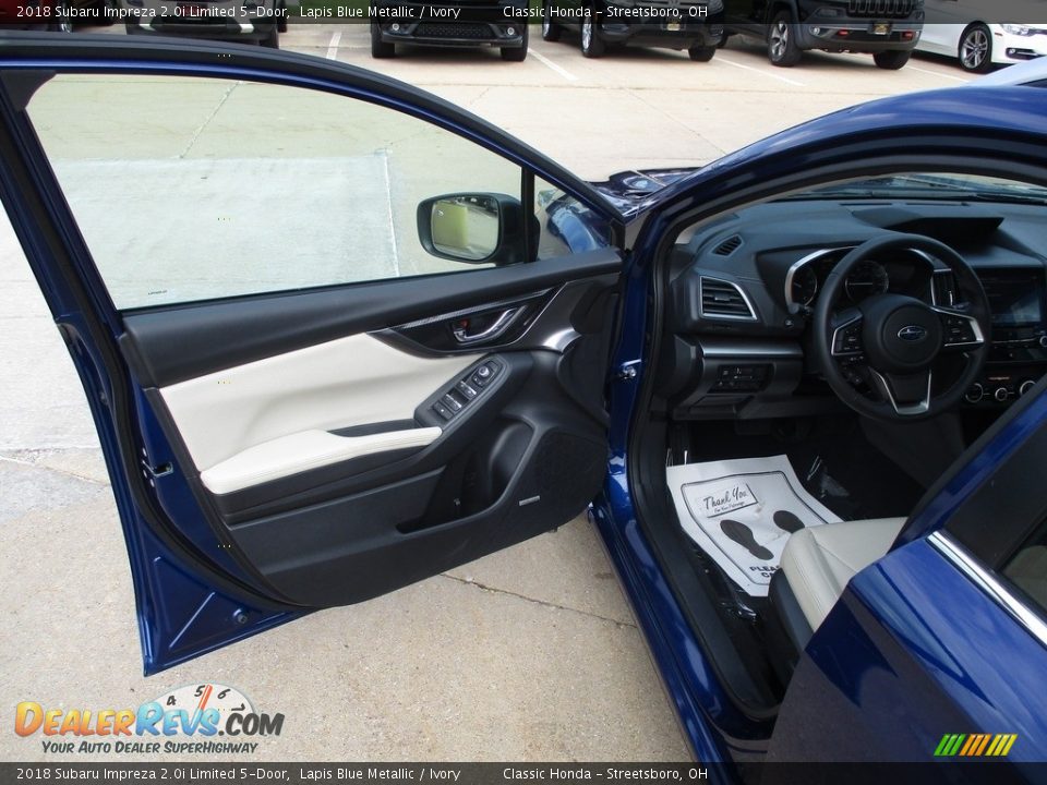 2018 Subaru Impreza 2.0i Limited 5-Door Lapis Blue Metallic / Ivory Photo #25