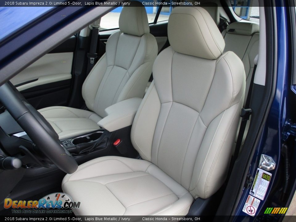 Front Seat of 2018 Subaru Impreza 2.0i Limited 5-Door Photo #27
