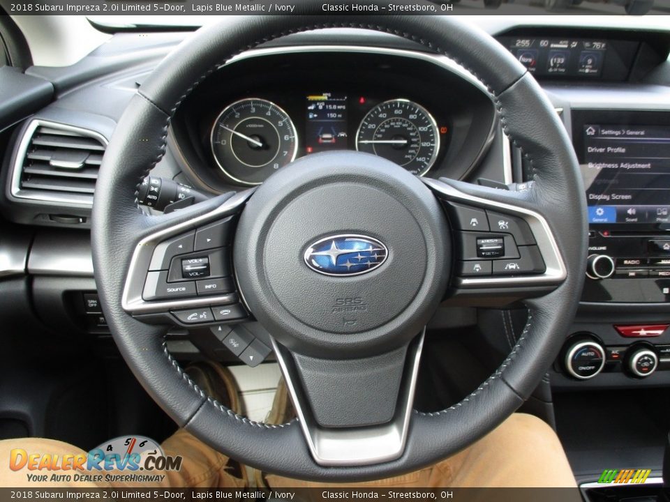 2018 Subaru Impreza 2.0i Limited 5-Door Steering Wheel Photo #32