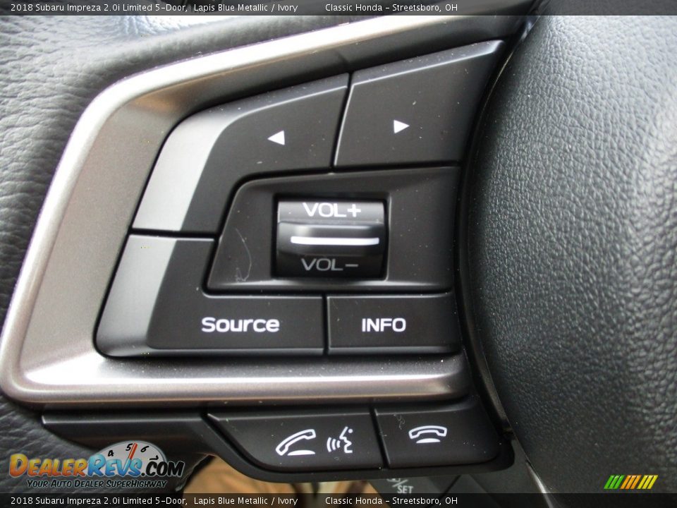 2018 Subaru Impreza 2.0i Limited 5-Door Steering Wheel Photo #33