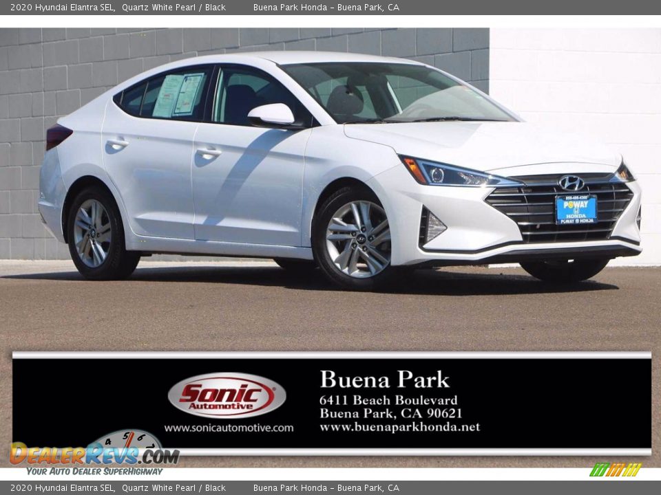 2020 Hyundai Elantra SEL Quartz White Pearl / Black Photo #1