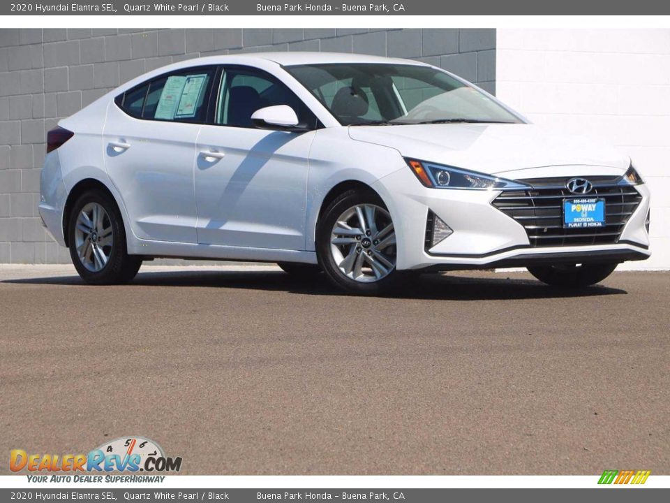 2020 Hyundai Elantra SEL Quartz White Pearl / Black Photo #2