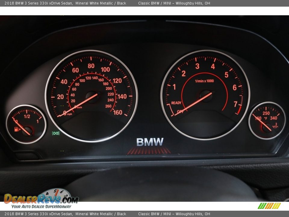 2018 BMW 3 Series 330i xDrive Sedan Mineral White Metallic / Black Photo #8
