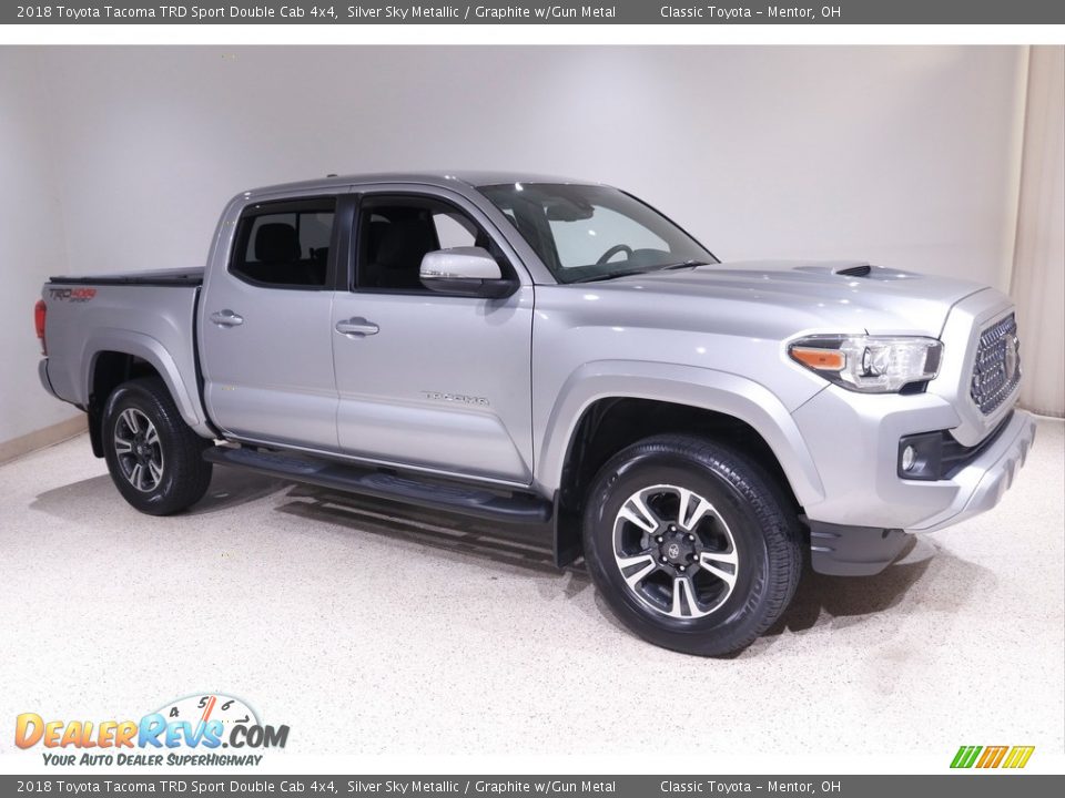 2018 Toyota Tacoma TRD Sport Double Cab 4x4 Silver Sky Metallic / Graphite w/Gun Metal Photo #1