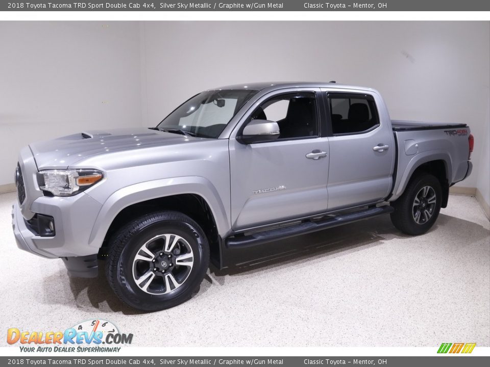 2018 Toyota Tacoma TRD Sport Double Cab 4x4 Silver Sky Metallic / Graphite w/Gun Metal Photo #3