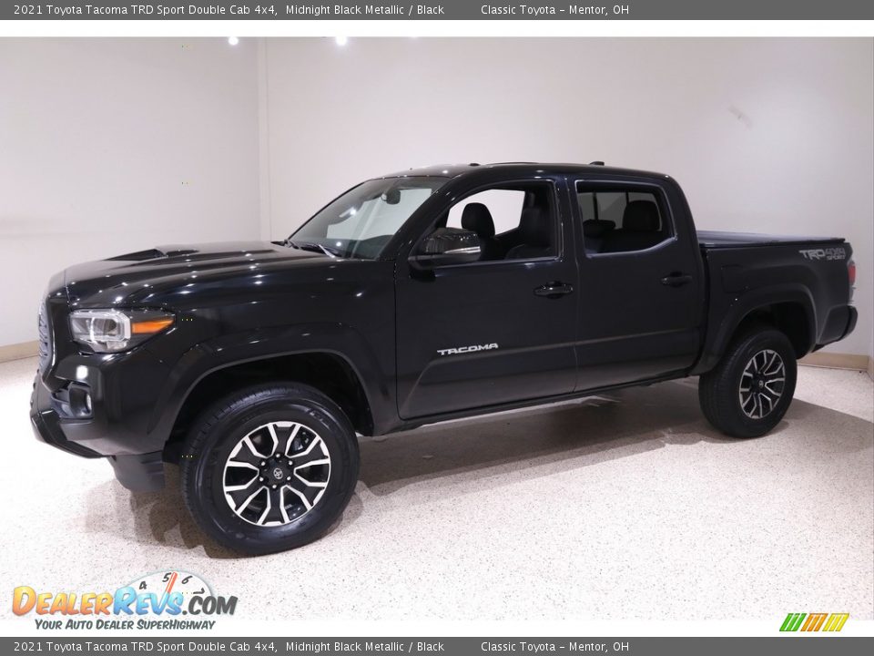 2021 Toyota Tacoma TRD Sport Double Cab 4x4 Midnight Black Metallic / Black Photo #3