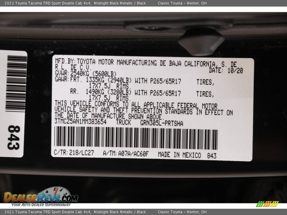 2021 Toyota Tacoma TRD Sport Double Cab 4x4 Midnight Black Metallic / Black Photo #20