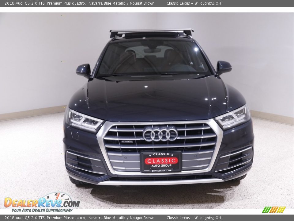 2018 Audi Q5 2.0 TFSI Premium Plus quattro Navarra Blue Metallic / Nougat Brown Photo #2