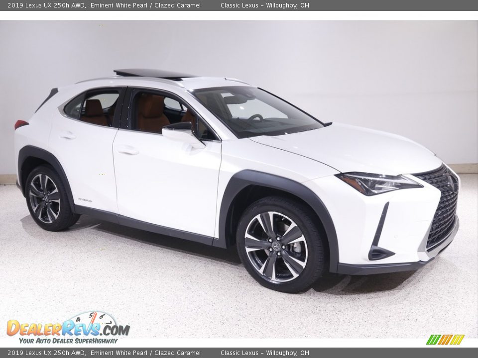 2019 Lexus UX 250h AWD Eminent White Pearl / Glazed Caramel Photo #1