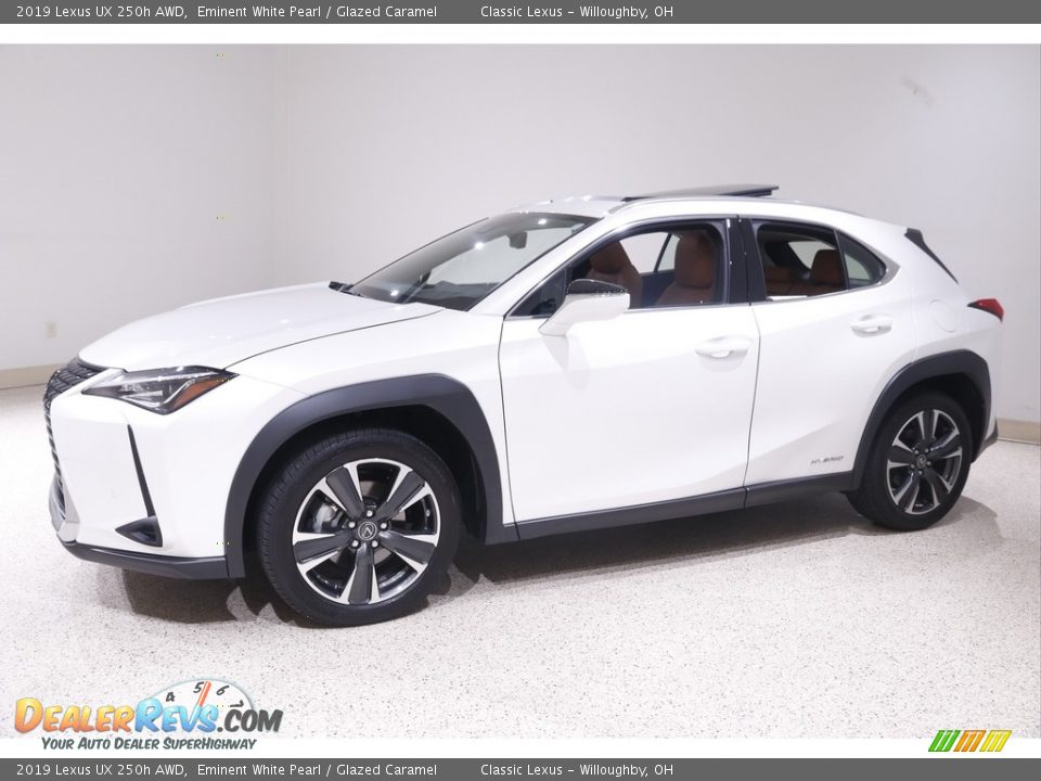 2019 Lexus UX 250h AWD Eminent White Pearl / Glazed Caramel Photo #3